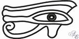 Horus Eye Drawing Satin Getdrawings Stitched sketch template