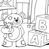 Teddy Bear Colouring Nursery Cute Coloring Pages Printable Print Gif Seipp Dave Drawn sketch template