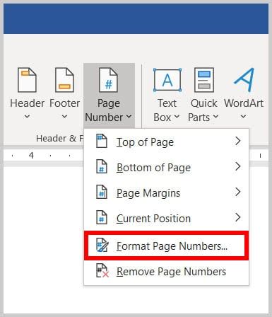 insert page numbers  ms word