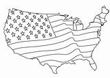 Ausmalbilder Flagge Bandeira Americana Colorare Bandiera Amerikanische Amerika Karte Colorkid Ausdrucken Designlooter Malvorlagen América sketch template