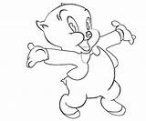 Porky Pig Coloring Pages Tales Getcolorings sketch template