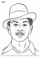 Bhagat Draw Chandra Subhash Bose Drawingtutorials101 Realistic sketch template