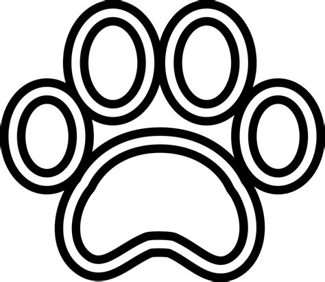 dog paw print paw print outline full size png image pngkit