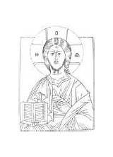 Pantocrator Christ Saviour sketch template