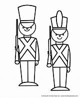 Coloring Pages Soldier Christmas Nutcracker Toy Kids Simple Clipart Shapes Drawing Soldiers Printable Toys Tin Fun Honkingdonkey Shape These Google sketch template