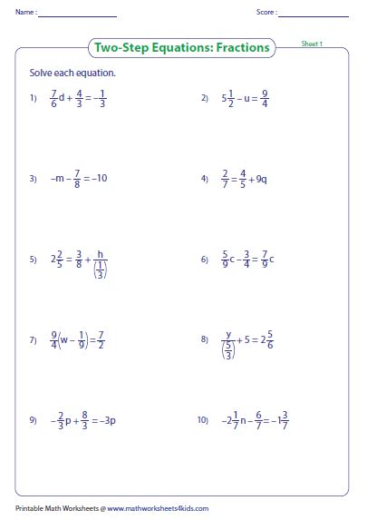 printables  step algebra equations worksheets tempojs thousands