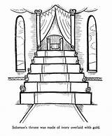 Solomon Coloring Pages Bible King Throne Testament Old Temple Printables Kids Sunday School Printable Drawing Builds Color Solomons Story Crafts sketch template