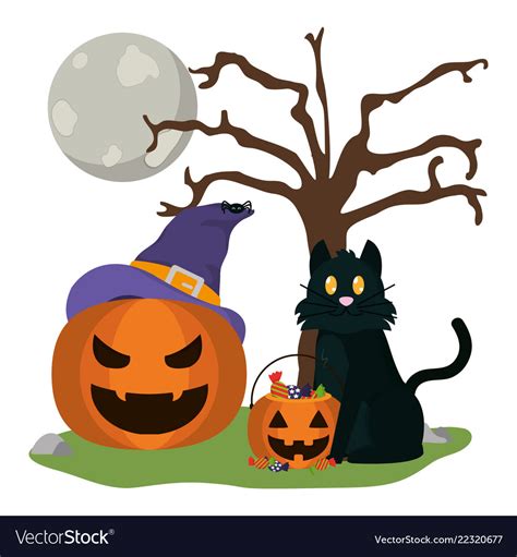 halloween cartoons concept royalty  vector image