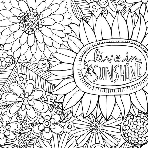 printable summer coloring pages  adults tristensarah