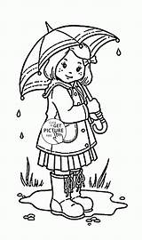 Umbrella Coloring Girl Pages Spring Kids Printables Wuppsy Colouring Printable Color Salvador Girls Pretty Children Umbrellas Summer Colors Print Dali sketch template