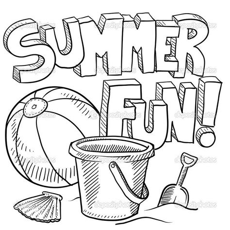 fun pages  kids printable  summer coloring sheets beach