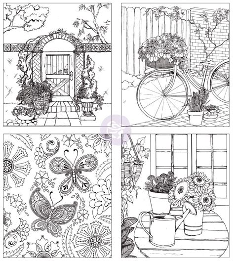 garden gate multimedia coloring book  art philosophy coloring books