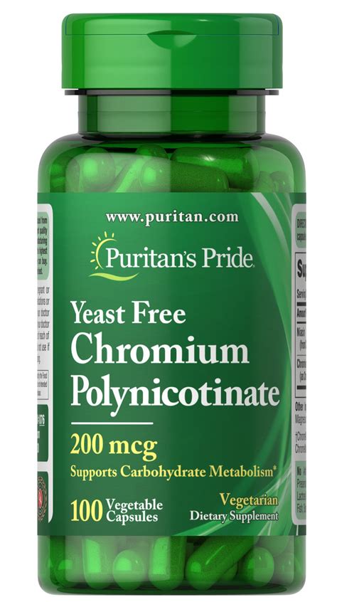 chromium polynicotinate  mcg yeast   vegi caps  puritans pride