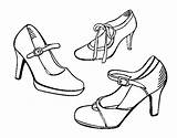 Colorir Scarpe Sapatos Salotto Lounges Acolore Desenhos Stampare sketch template