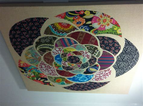 collection  fabric scrap wall art