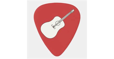 guitar outline drawing  red guitar pick zazzle