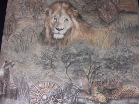 behang  afrikaans panterleeuw uit voorraad leeuw panter behang
