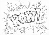 Coloring Superhero Pages Comic Book Sound Effect Pow Bam Fun Zap Pop Cartoon Action Crash Teacherspayteachers Printables Easy Writing Ratings sketch template