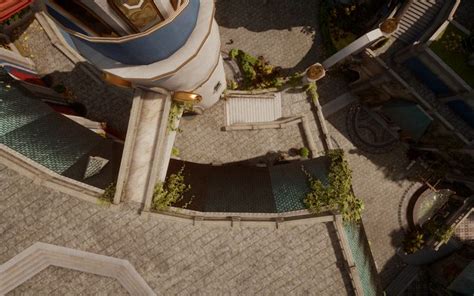 aerial view   building  stairs leading    top