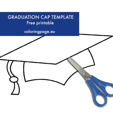 graduation cap template  printable coloring page