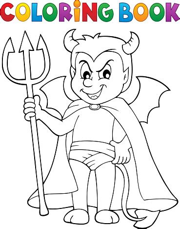 coloring book  devil stock illustration  image  istock