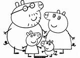 Coloring Pig Peppa Family Pages Printable Popular Kids sketch template