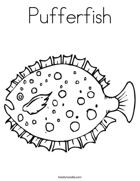 pufferfish coloring page twisty noodle