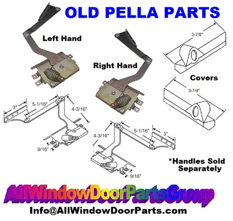 pella window parts casement operators cranks handles covers  window door parts group