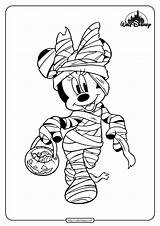 Minnie Coloring Mouse Halloween Pages Printables Printable Whatsapp Tweet Email sketch template