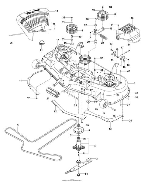 husqvarna mz      parts diagram  mower deck