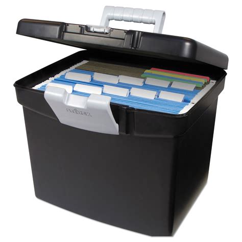 portable file box  large organizer lid  storex stxuc