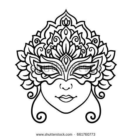 image result  coloring pages masks  venice carnival masks