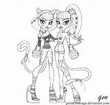 Monster High Meowlody Purrsephone Deviantart Coloring sketch template
