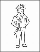 Police Officer Coloring Pages Color Print Kids sketch template