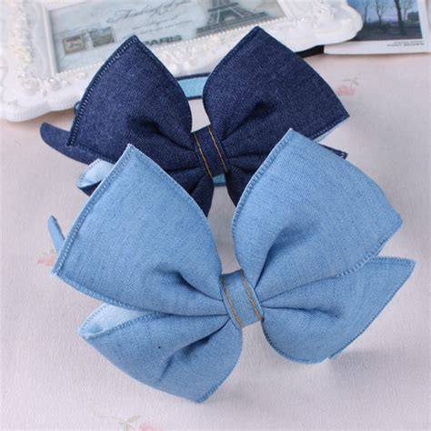 2017 New Women S Hair Accessories Solid Color Big Bow Headbands Girls