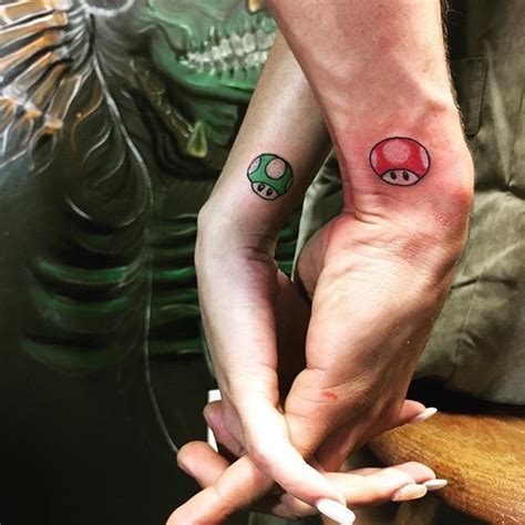 Mario World Tattoos Cute Couple Tattoos Couple Tattoos Matching Tattoos