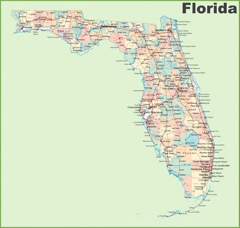 southern florida aaccessmaps road map  south florida printable maps