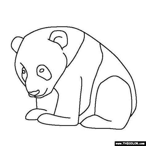simple printable baby panda coloring pages