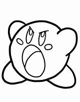 Kirby Coloring Pages Colouring Angry Printable Clipartmag sketch template
