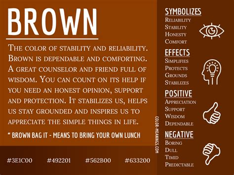 brown color meaning  color brown symbolizes stability