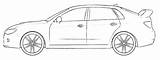 Subaru Wrx Impreza sketch template