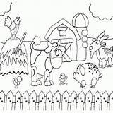 Coloring Animals Barn Printable Getcolorings sketch template