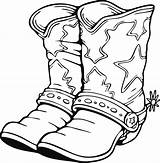 Boots Cowboy Cowgirl Western Drawing Rodeo Boot Decal Horse Coloring Clip Riding Pages Vinyl Truck Car Country Decor Sticker Window sketch template