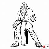 God War Zeus Draw Drawing Step Games sketch template