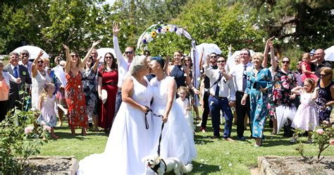 Lesbian Couples Tie The Knot In Australia S First Same Sex