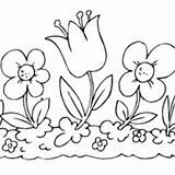 Coloring Pages Flowerbed Flower Surfnetkids Garden Surfing Kids Sheets sketch template
