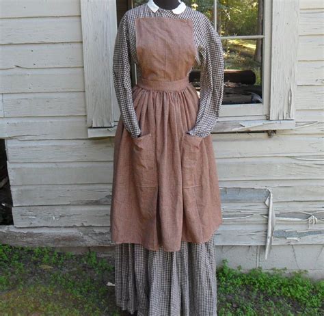civil war era homespun apron modest outfits modest clothing modest