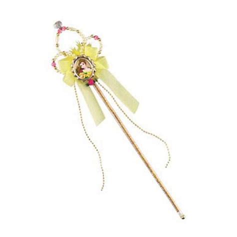 costume fairy princess belle queen gold magic wand scepter with ribbons