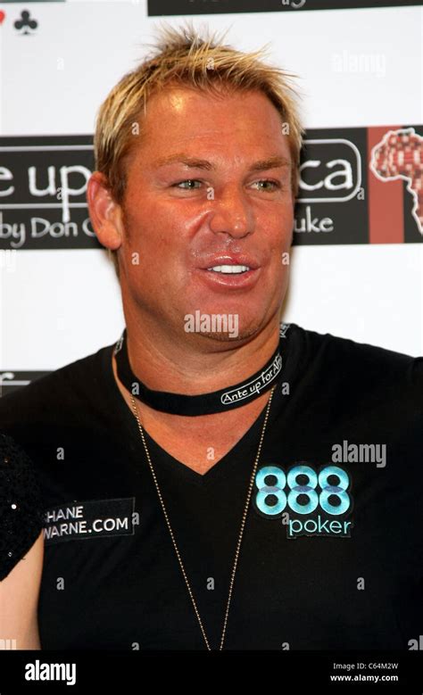 Shane Warne In Attendance For 2010 Ante Up For Africa Celebrity Charity