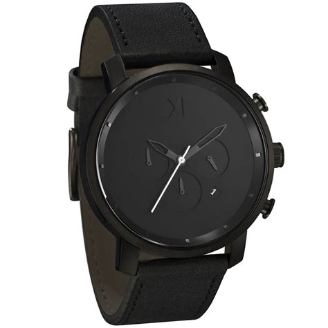 mvmt watches chrono  black leather strap mens  man chronograph ebay